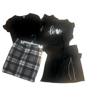 GIRLS SHEIN SKIRT MATCHING OUTFIT  SET BUNDLE